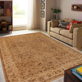 handmade Traditional Kafkaz Taupe Beige Hand Knotted RECTANGLE 100% WOOL area rug 9 x 12